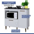 Balcão Para Cooktop 5 Bocas 2 Portas Zurique Kaiki Móveis Bra