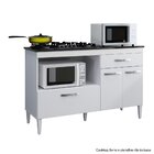Balcão Para Cooktop 5 Bocas 3 Portas 1 Gaveta Palace Kaiki Mó