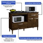 Balcão Para Cooktop 5 Bocas 3 Portas 1 Gaveta Palace Kaiki Mó