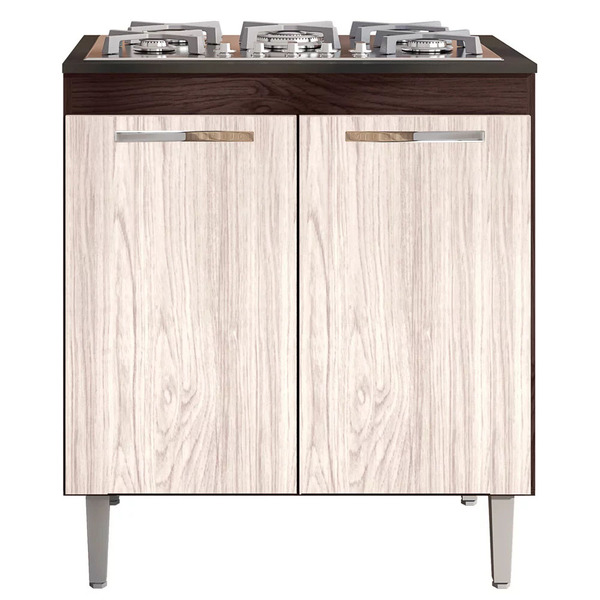 Balcão Para Cooktop 5 Bocas Catarina 2 Portas - Ajl Móveis -