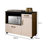 Balcão Para Cooktop 5 Bocas Cronos Arte Móveis Ipê/off