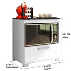 Balcão Para Cooktop 5 Bocas E Forno 1 Porta Albânia Branco Be