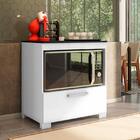 Balcão Para Cooktop 5 Bocas E Forno 1 Porta Albânia Branco Be