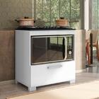 Balcão Para Cooktop 5 Bocas E Forno Branco  Casa Mobilia
