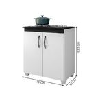 Balcão Para Cooktop 5 Bocas Fox Arte Móveis Branco Branco