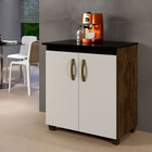 Balcão Para Cooktop 5 Bocas Fox Arte Móveis Ipê-off White