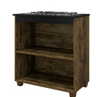 Balcão Para Cooktop 5 Bocas Fox Arte Móveis Ipê-off White