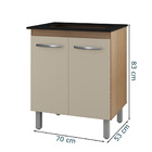 Balcao Para Cooktop 5 Bocas Jade Savana Off White Mobbs