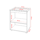 Balcão Para Cooktop 5 Bocas Lívia Com Nichos Para Forno E Mic