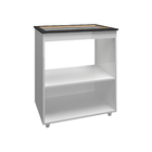 Balcão Para Cooktop 5 Bocas Lívia Com Nichos Para Forno E Mic