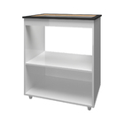 Balcão Para Cooktop 5 Bocas Lívia Com Nichos Para Forno E Mic