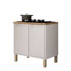 Balcão Para Cooktop 5 Bocas Paris Sallêto Branco