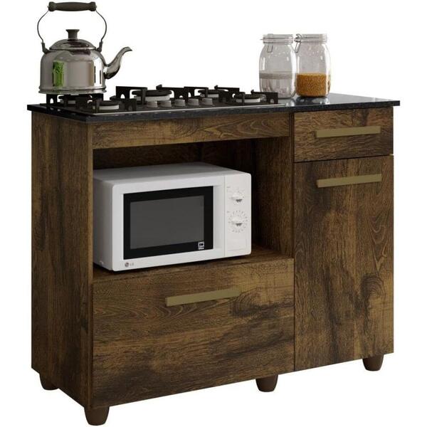 Balcão Para Cooktop 5 Bocas Violeta Kaiki Móveis Ipê