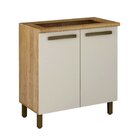 Balcão Para Cooktop 60x35cm 2 Portas Perola Valdemóveis Cinam