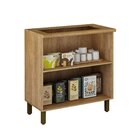 Balcão Para Cooktop 60x35cm 2 Portas Perola Valdemóveis Cinam