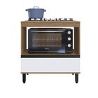 Balcão Para Cooktop 80cm 1 Gaveta 1 Nicho Para Forno Laura De