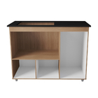 Balcão Para Cooktop Ana 5 Bocas 3 Portas Moblis Savana Off Wh