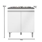 Balcão Para Cooktop Armário De Cozinha Andréia Branco