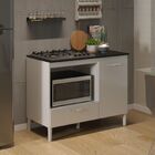 Balcão Para Cooktop Armário De Cozinha Com Tampo Odete Branco