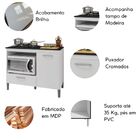 Balcão Para Cooktop Armário De Cozinha Com Tampo Odete Branco