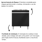 Balcão Para Cooktop Armário De Cozinha Compacta Andréia Preto