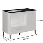 Balcão Para Cooktop Armário De Cozinha Compacta Com Tampo Bra