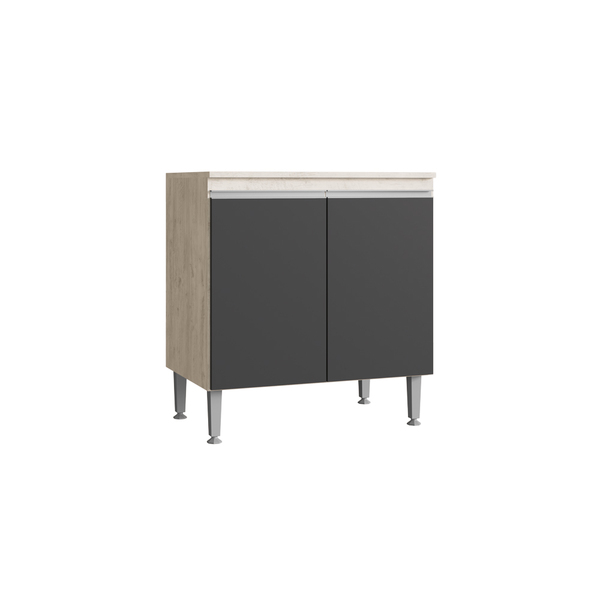 Balcão Para Cooktop Athena 80cm Crema Grafite - Megasul