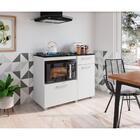 Balcão Para Cooktop Berlim 2 Portas Branco Brilho