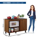 Balcão Para Cooktop Buffet Cozinha Cook 1 Porta  Nogueira Cai