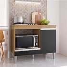 Balcão Para Cooktop Carla 1 Porta Amendoa Preto Ajl