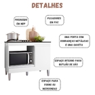 Balcão Para Cooktop Carla 1 Porta Branco Ajl