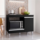 Balcão Para Cooktop Carla 1 Porta Preto Ajl