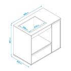 Balcão Para Cooktop Com 2 Portas E 1 Nicho - Branco