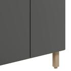 Balcão Para Cooktop Com Tampo 80cm Maly N03 Carvalho/grafite