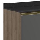 Balcão Para Cooktop Com Tampo 80cm Maly N03 Carvalho/grafite