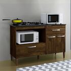 Balcão Para Cooktop Cozinha 5 Bocas 3 Portas 1 Gaveta Palace