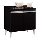 Balcão Para Cooktop De Cozinha Com Tampo 2 Portas Brenda 80 C