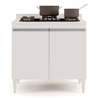 Balcão Para Cooktop De Cozinha Com Tampo 2 Portas Brenda Bran