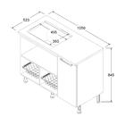 Balcão Para Cooktop Ditália Ba-60 Branco