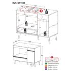 Balcão Para Cooktop E Forno 105cm 1 Porta 1 Gaveta Veneza Mul