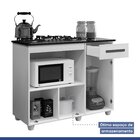 Balcão Para Cooktop E Forno 2 Portas 1 Gaveta Clara Espresso