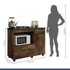 Balcão Para Cooktop E Forno 2 Portas 1 Gaveta Clara Espresso