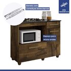 Balcão Para Cooktop E Forno 2 Portas 1 Gaveta Clara Espresso