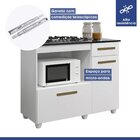Balcão Para Cooktop E Forno 2 Portas 1 Gaveta Clara Yescasa
