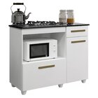 Balcão Para Cooktop E Forno 2 Portas 1 Gaveta Clara Yescasa