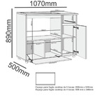 Balcão Para Cooktop E Forno/ Micro-ondas 404 - 2 Portas 1 Gav