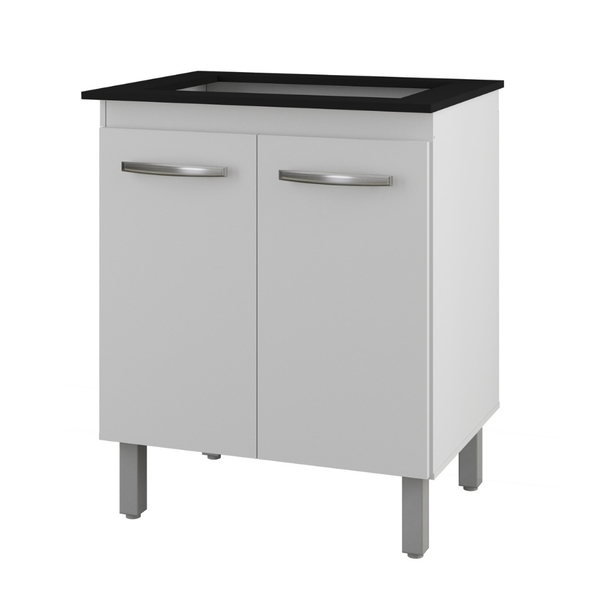 Balcão Para Cooktop Jade 5 Bocas 2 Portas Moblis Branco