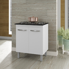 Balcão Para Cooktop Jade 5 Bocas 2 Portas Moblis Branco