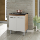 Balcão Para Cooktop Jade 5 Bocas 2 Portas Moblis Savana Off W