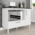 Balcão Para Cooktop Mila 1 Pt 1 Gav Branco - Móveis Arapongas